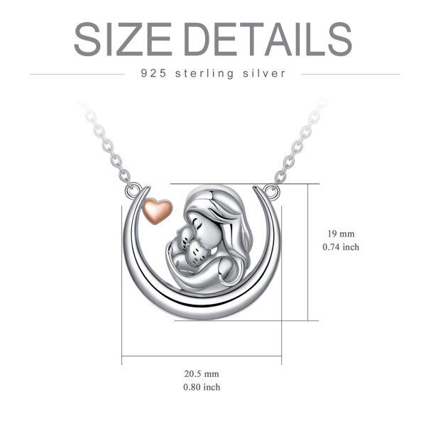 Sterling Silver Mother And Children Necklace-2