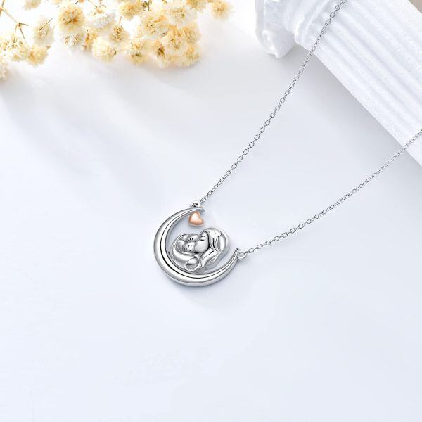 Sterling Silver Mother And Children Necklace-3