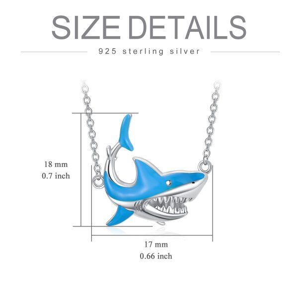 Sterling Silver Shark Necklace-2