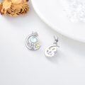 wholesale 925 Sterling Silver Astronaut Moon Stud Earrings with Star Accents for Women-0-1