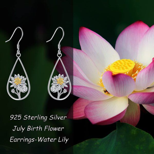 Sterling Silver Flower Earrings-3