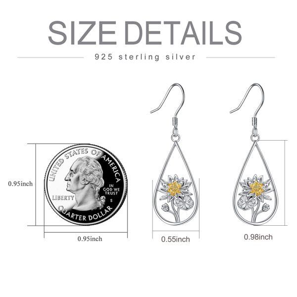 Sterling Silver Flower Earrings-5