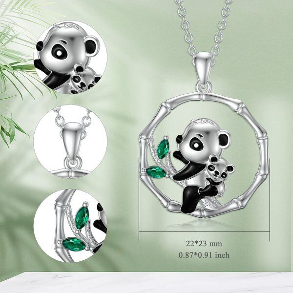 Sterling Silver Panda Necklace-1