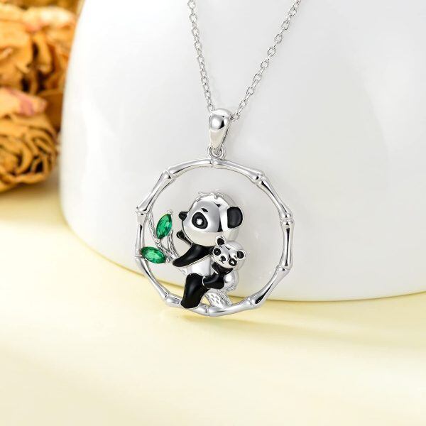 Sterling Silver Panda Necklace-3