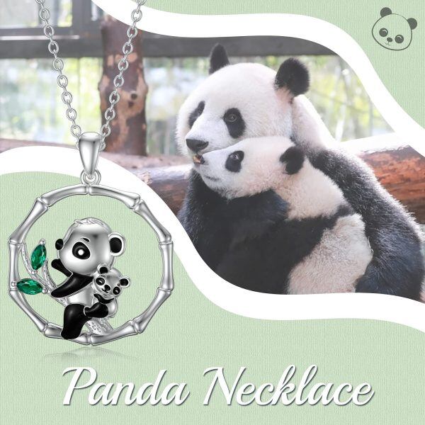 Sterling Silver Panda Necklace-4