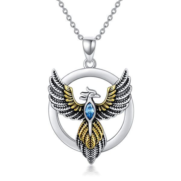 Sterling Silver Phoenix Necklace-0