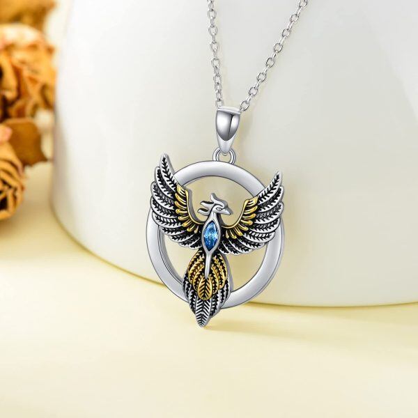 Sterling Silver Phoenix Necklace-3