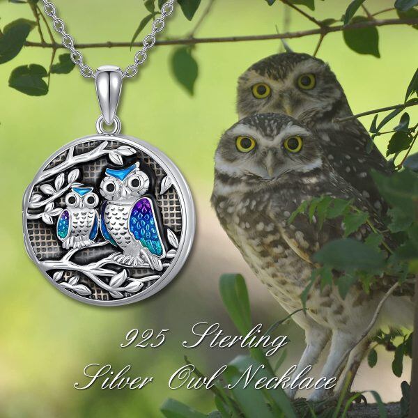 Sterling Silver Owl Necklace-5