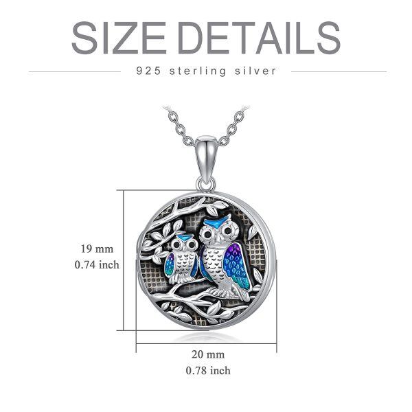 Sterling Silver Owl Necklace-6