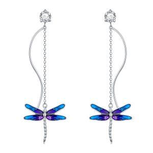 Sterling Silver Dragonfly Earrings-0