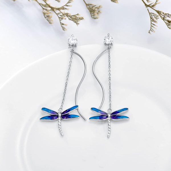 Sterling Silver Dragonfly Earrings-1