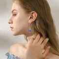 wholesale 925 Sterling Silver Blue Purple Dragonfly Drop Earrings Animal  for Her-0-2
