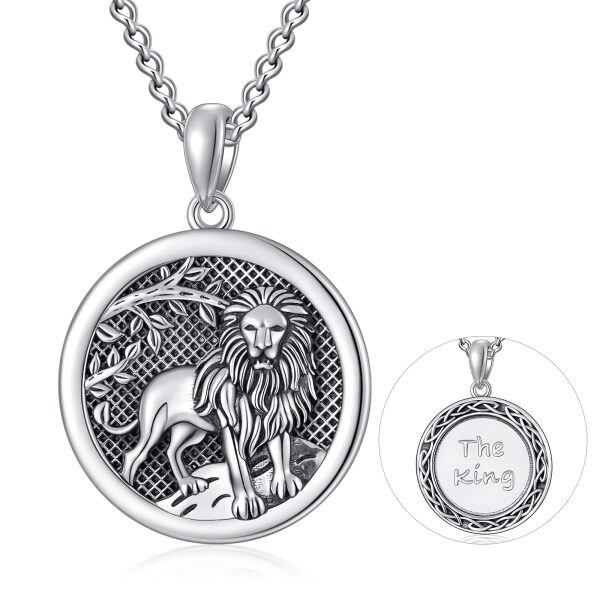 Sterling Silver Lion Necklace-0