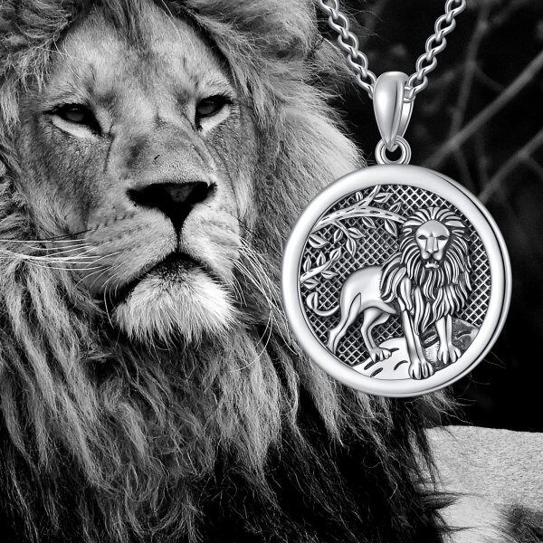 Sterling Silver Lion Necklace-1