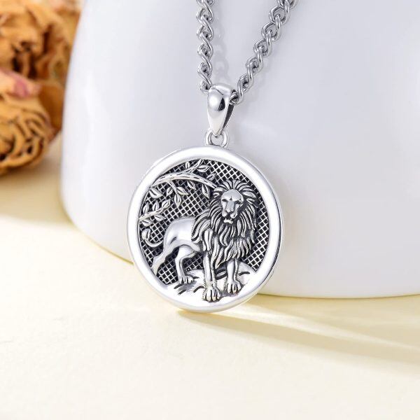 Sterling Silver Lion Necklace-3