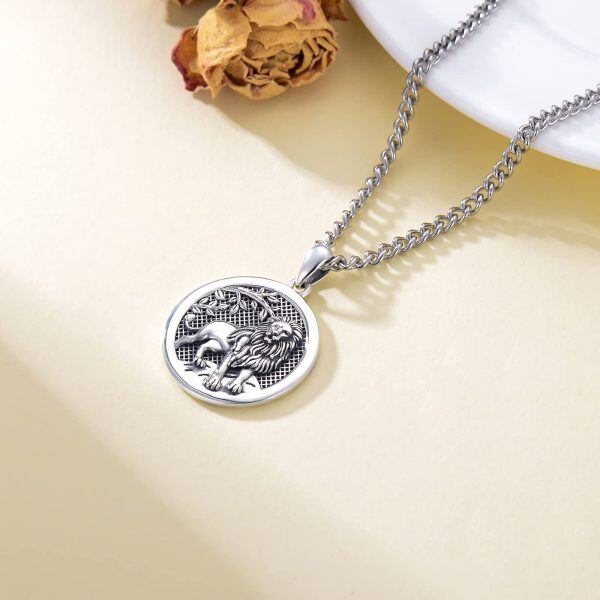 Sterling Silver Lion Necklace-4