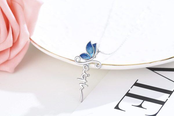 Sterling Silver Faith Butterfly Necklace-1