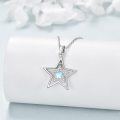 wholesale 925 Sterling Silver Moonstone Star Pendant Necklace for Women - Wholesale Jewelry-0-2