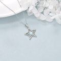 wholesale 925 Sterling Silver Moonstone Star Pendant Necklace for Women - Wholesale Jewelry-0-3