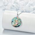wholesale 925 Sterling Silver Abalone Shell Beach Volleyball Sports Pendant Necklace for Women-0-2