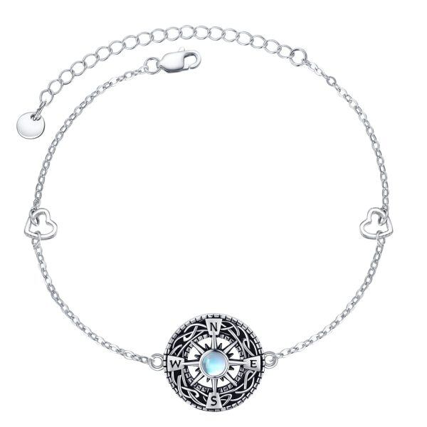 Sterling Silver Compass Bracelet-0