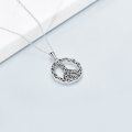 wholesale 925 Sterling Silver Celtic Knot Peace Sign Pendant Necklace Jewelry for Women and Men-0-3