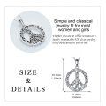 wholesale 925 Sterling Silver Celtic Knot Peace Sign Pendant Necklace Jewelry for Women and Men-0-4