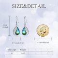 wholesale 925 Sterling Silver Teardrop Abalone Shell Dangle Earrings for Women-0-2