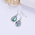 wholesale 925 Sterling Silver Teardrop Abalone Shell Dangle Earrings for Women-0-3