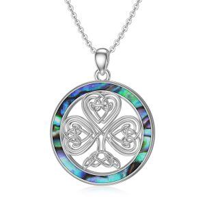 Sterling Silver Clover Necklace-0