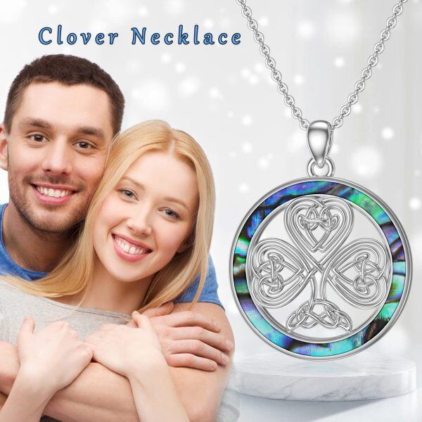 Sterling Silver Clover Necklace-5