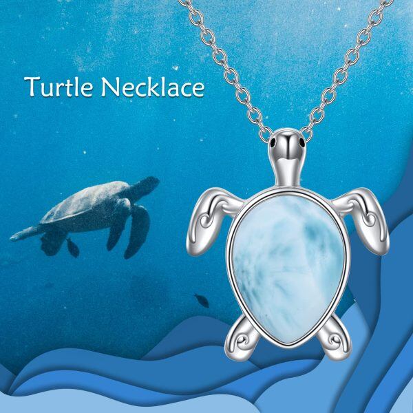 Sterling Silver Sea Turtle Necklace-5