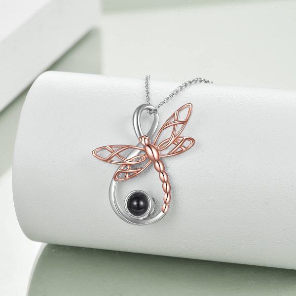 Sterling Silver Infinity Dragonfly Necklace-1