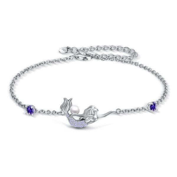 Sterling Silver Mermaid Ankle Bracelets-0