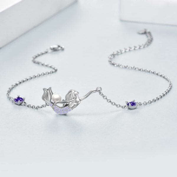 Sterling Silver Mermaid Ankle Bracelets-3