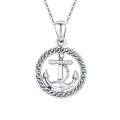 wholesale 925 Sterling Silver Nautical Anchor Pendant Necklace for Women - Wholesale Jewelry-0-0