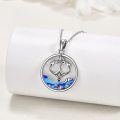 wholesale 925 Sterling Silver Tridents Ocean Wave Pendant Necklaces Greek Mythology Charm Jewellery Gift for Her-0-2