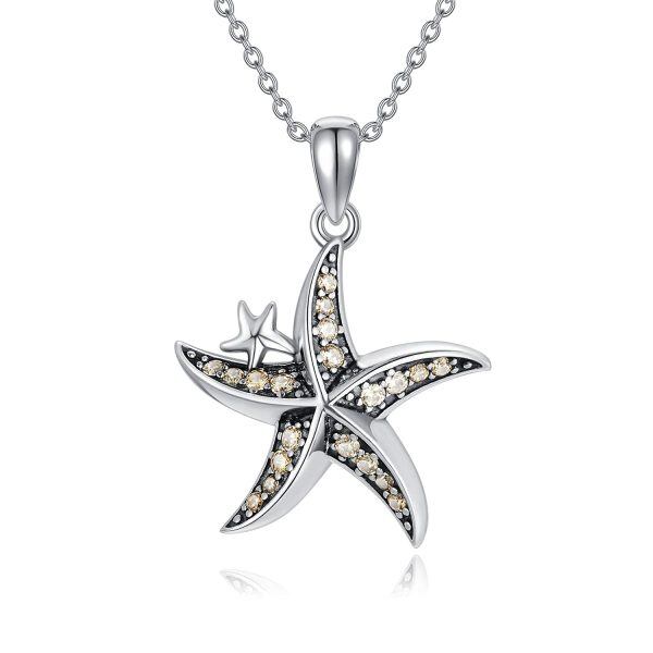 Sterling Silver Starfish Necklace-0