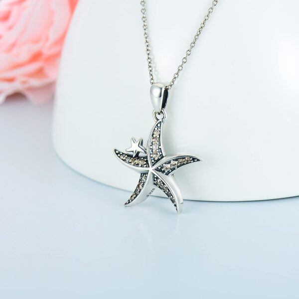 Sterling Silver Starfish Necklace-2