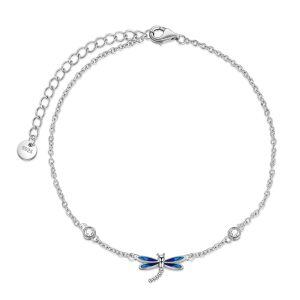 Sterling Silver Dragonfly Ankle Bracelets-0