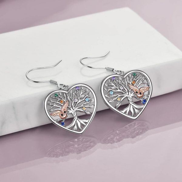 Sterling Silver Tree Of Life Earrings-2