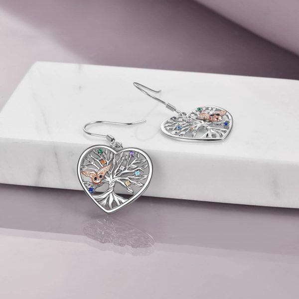 Sterling Silver Tree Of Life Earrings-3