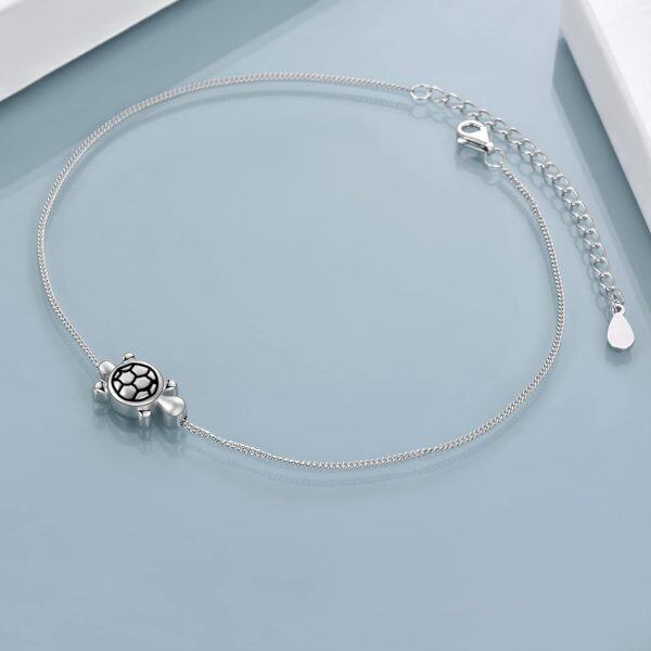 Sterling Silver Sea Turtle Ankle Bracelets-1