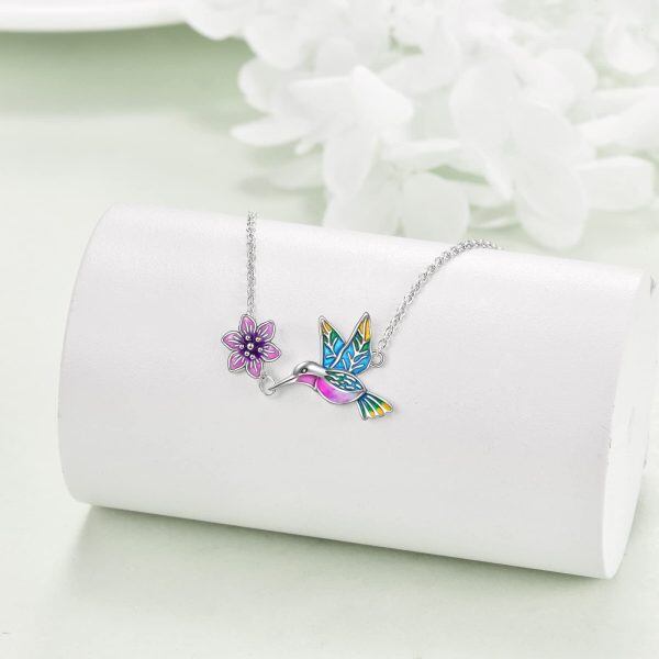 Sterling Silver Hummingbird Necklace-2