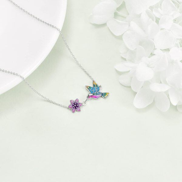 Sterling Silver Hummingbird Necklace-3