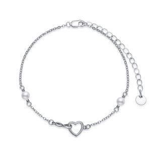 Sterling Sliver Heart Bracelets-0