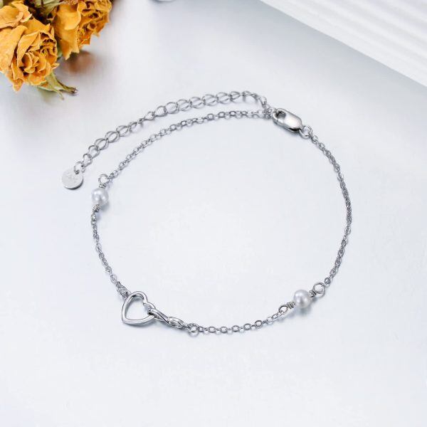 Sterling Sliver Heart Bracelets-3