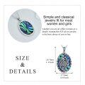 wholesale 925 Sterling Silver Abalone Shell Triquetra Wolf Pendant Necklace for Women-0-3