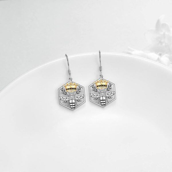 Sterling Silver Bee Earrings-2