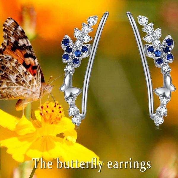 Sterling Silver Butterfly Earrings-4